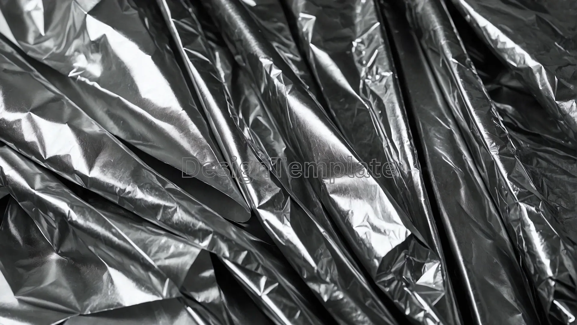 Folded Silver Brilliance Foil Paper Background